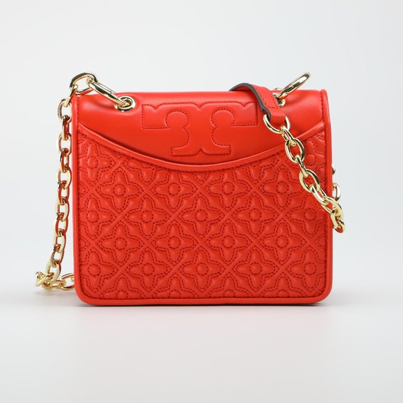 Tory Burch  Bryant Quilted Mini Xbody in Orange - Picture 1 of 5